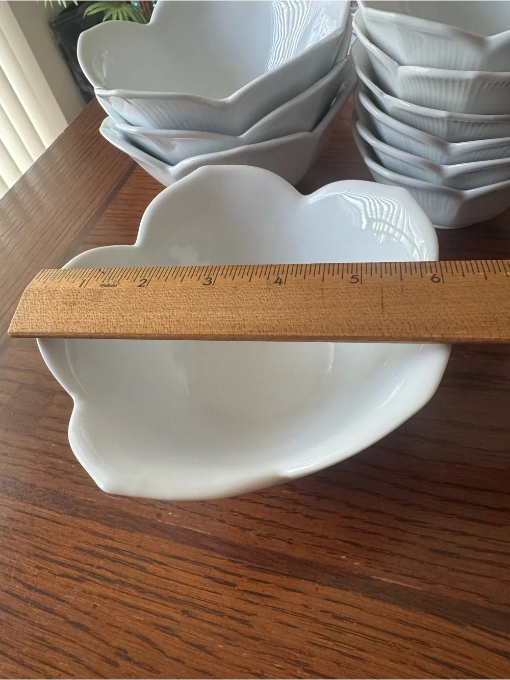Set Of 10 Pier 1 White Porcelain Lotus 6” & 4” All Purpose Rice Bowls Flowers
